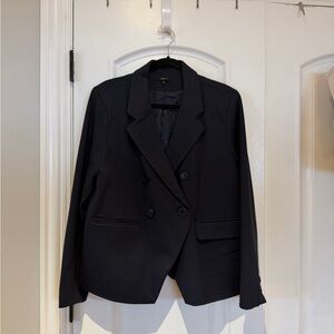 Quince Stretch Ponte Blazer Navy XL